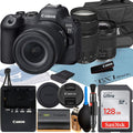 '+ R6 ZeeTech SanDisk Mark Canon Mirrorless + Case Memory Bundle Accessory + Flash+ + with Camera 75-300mm Lens 128GB 24-105mm Card