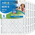 AIRX Filter 16x22x1 Furnace Comparable HVAC Air FILTERS Electrostatic MERV AC by Pack Filters Conditioner 6 to Premium 700 CLEAN Pleated Air Filter 16x22x1 FPR MPR WICKED 5 USA 8 AIR. & Made