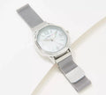 Stainless Watch Silver Strap Octagon ADJ Magnetic Isaac Live! Mesh Mizrahi Steel