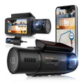 GPS with 1440p+1440p+1440p V33 & Rear 3 Rexing Built-in Dashcam Front, and Channel Camera Cabin Wi-Fi