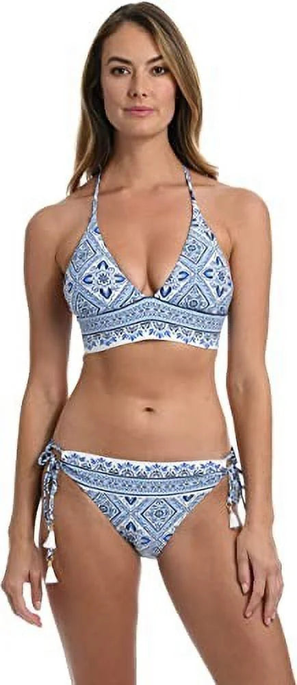 Women's Top Bikini 12 Breeze Blanca Blue Halter Size La