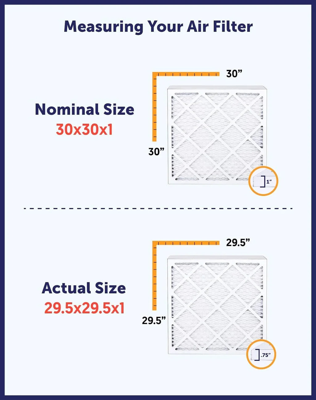 Filter 9.5x38x1a x Actual Filter Furnace Filters | Air 8 9.5 4- A/C | 38 | King | x Pleated .75" Size: