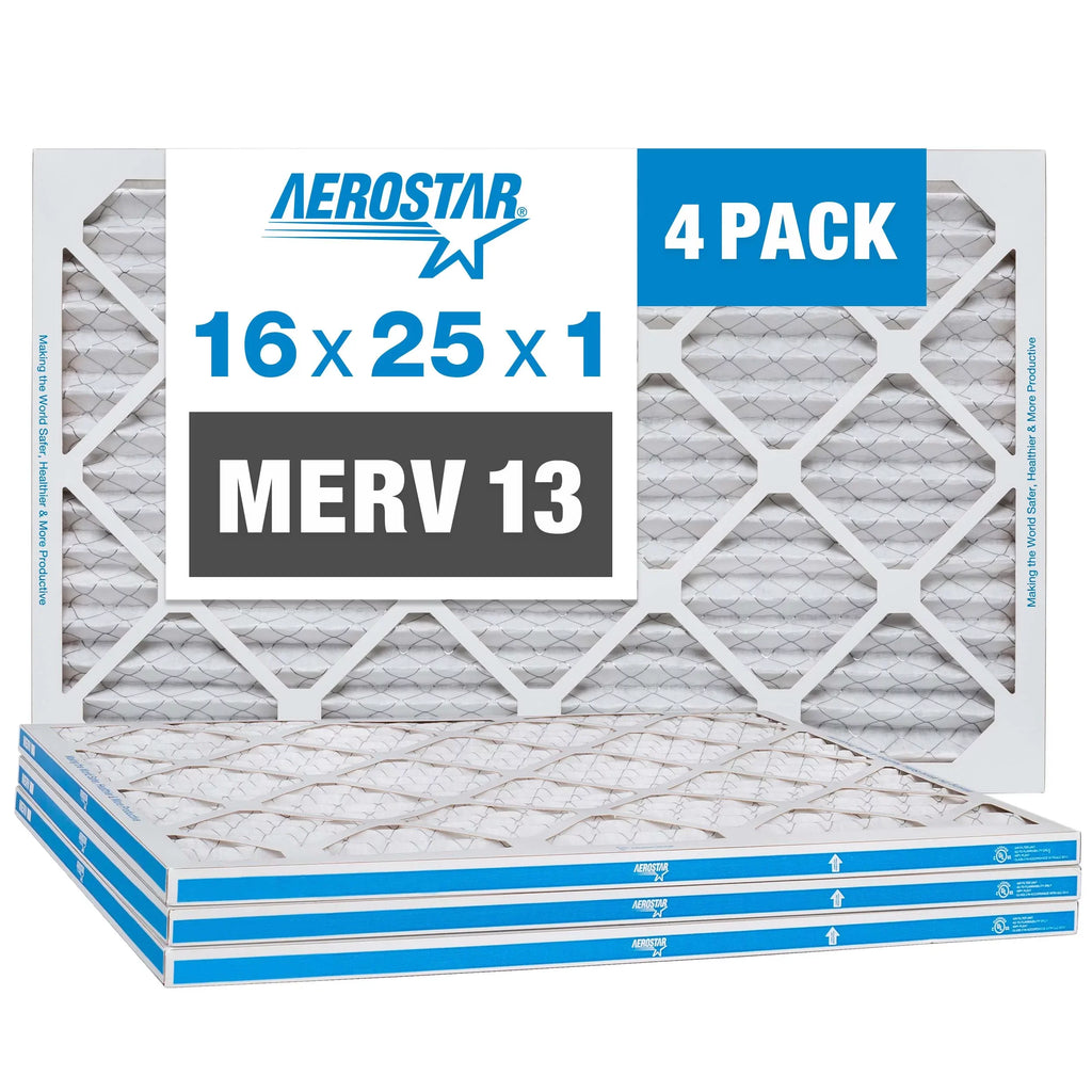 16x25x1, 4, Pleated Aerostar Filter, 13, Box Air 16x25x1 of