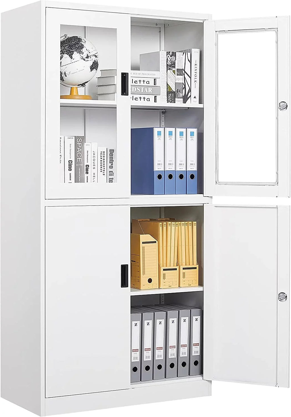 Cabinet Tool for 71" Office with Metal Steel Office,Home,- Storage Cabinets Assembly Glass Doors Locker,Locking Required STANI Storage