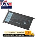 42Wh 15 5567 Fit 5565 3CRH3 WDX0R Battery Inspiron 5578 for T2JX4 5568 USA