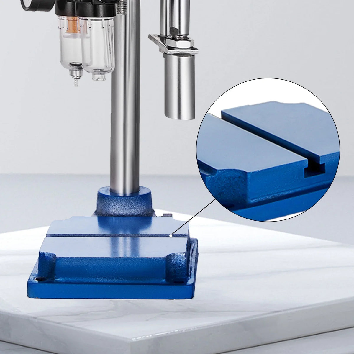 Pneumatic Machine Mpa Stroke Operation Pressure, Press 0.4-0.7 440LB/200KG Punch Punching VEVOR AC,Cylinder Press Pneumatic Machine Press Desktop 110V Pressure