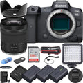 High 24-105mm + EOS Batteries, Canon Bundle R5 Card Lens, 256Gb Memory 3 Mirrorless for Accessories Speed IS f/4-7.1 STM LED Light, Kit Camera RF with Camera