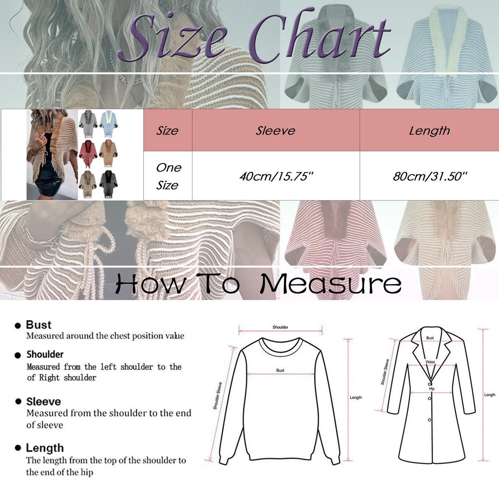 Shawl Womens Collar Women Women Tassel Skirts Sweater Cape Cardigan Summer Striped