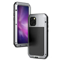 Military Shockproof Aluminum and Scratch Travel Gorilla Metal Protection, Duty Glass 11 Grade Pro Resistant Rugged Case (Silver) Heavy iPhone exterior