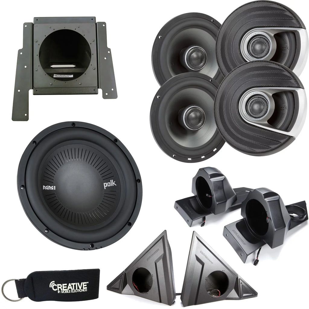 Front Enclosure MM652 Speakers Polaris with with & MM1042SVC Slingshot Polk Speaker Pods Sub & Sub Rear For Works -