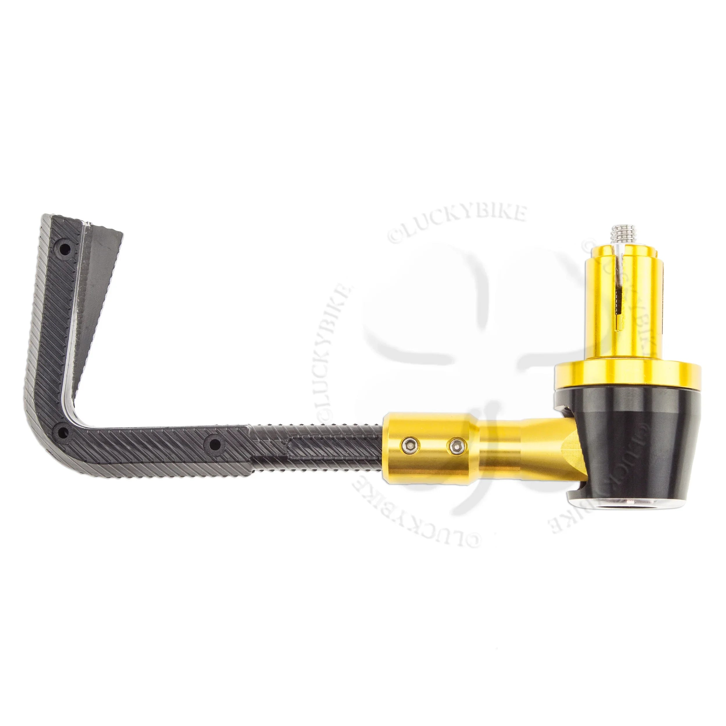 Gold Lever Hand & Block 7/8" 6mm Guard Universal Race End Bar