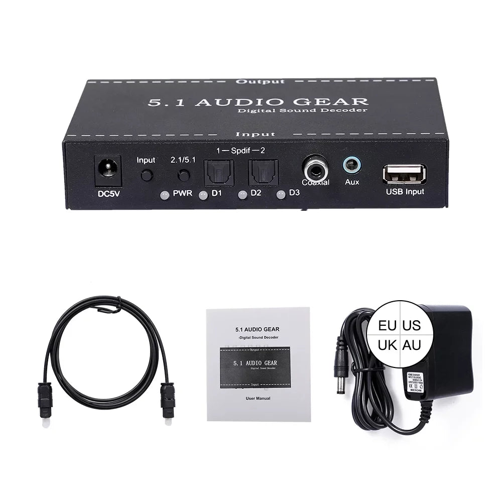Converter Audio Decoder Decoder,Dolby Audio Apexeon Output Dolby Converter Audio Decoder Ajcoflt Audio Sound Output Digital 3.5mm Audio 3.5mm Audio Audio Support 3.5mm Sound Converter Decoder