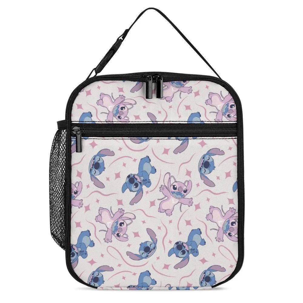 For Adult Kids Insulated Stitch School Blue Thermal Bento Lilo Cooler Girls Office Handbag Bag Tote Bag Portable Boys Lunch