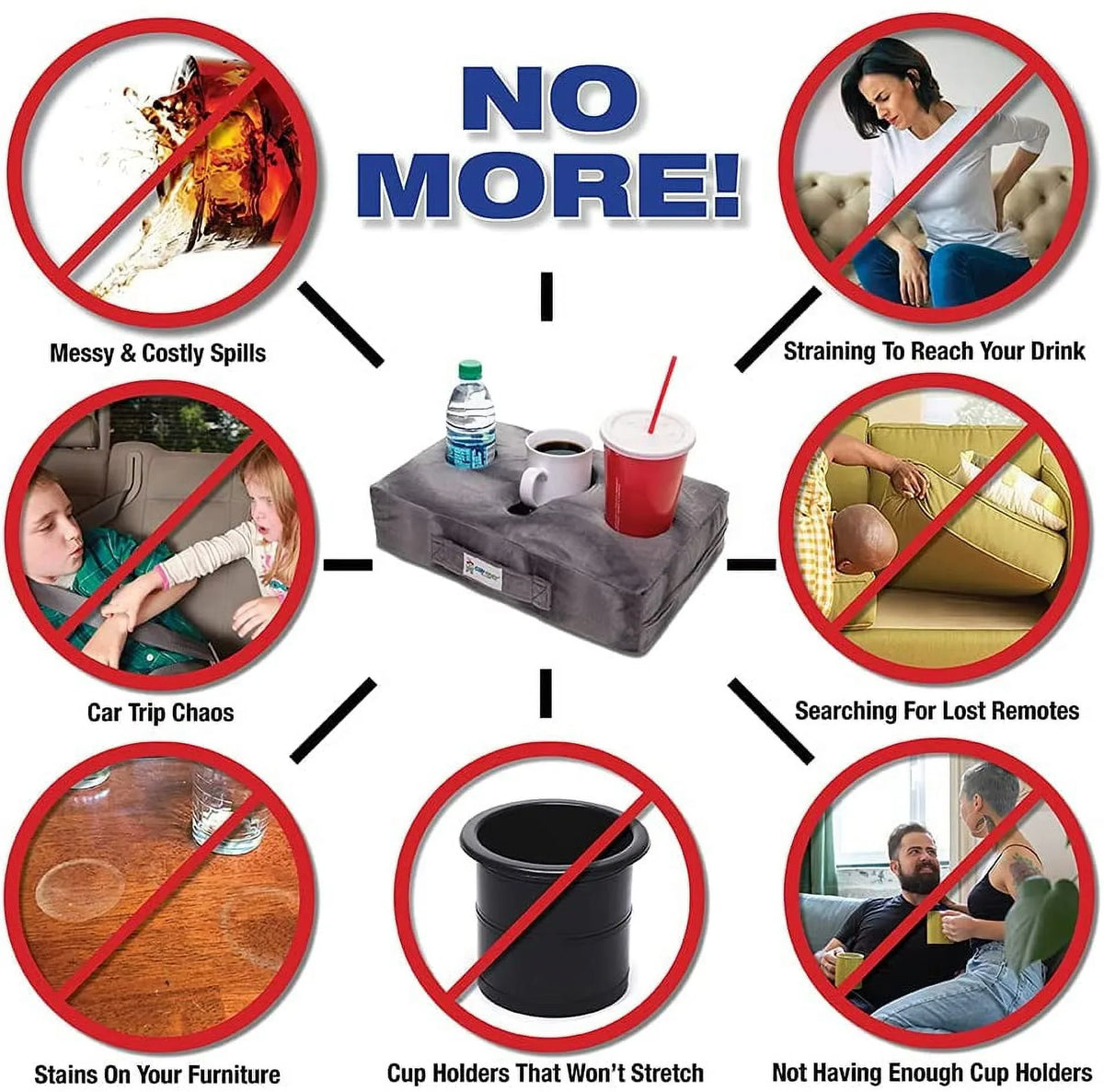 and and World's Seen drinks on car, it The BEST (Black close Cozy Keep Use Cup Holder. park, prevent floor, Cup beach bed, Leather) anywhere-Couch, *As TV*- spills. cave, RV, Pillow man Faux more!