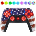 PS5 Custom Buttons Wireless Silent Light Flag for Controller Modz Up