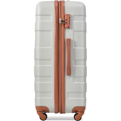 Model Light Lock Luggage 20''24''28''( Brown) Luggage 3pcs Clearance Expandable with and Sets Wheels Suitcase Lightweight Hardshell Grey Durable Spinner New Hardside Suitcase sets