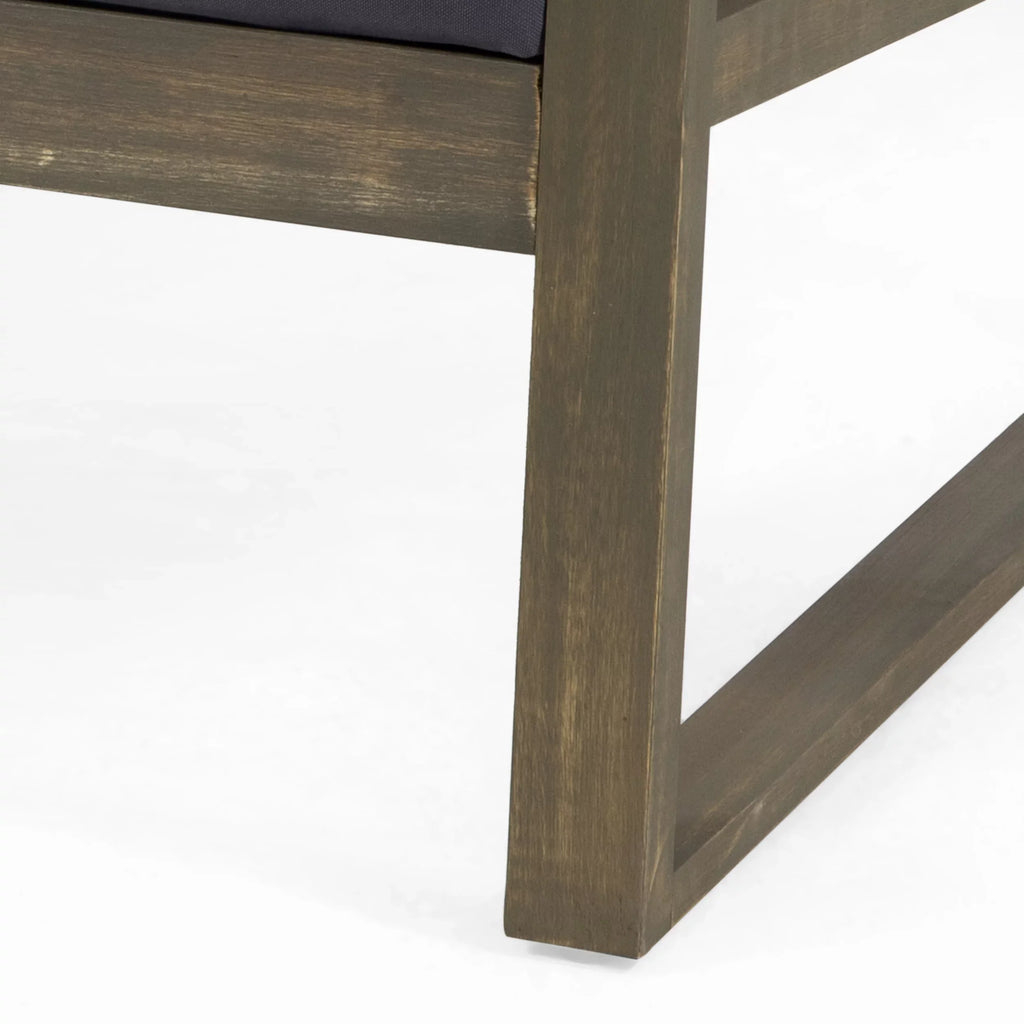 Gray Wood Dark and with 4 Seater Cushions, Set Johnlucas Studio Outdoor Acacia Gray Chat