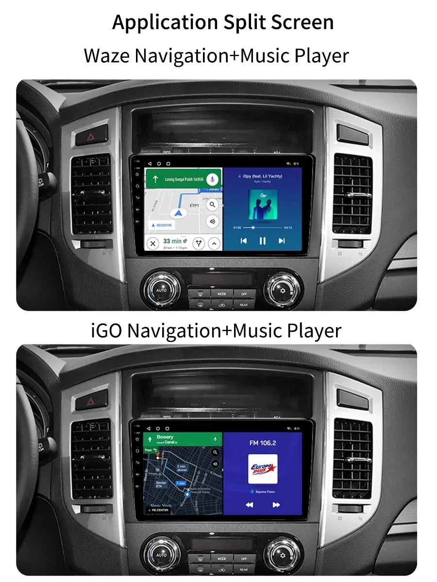 Auto V90 With 2014 Screen Radio Pajero Android Navi 2006 Car For Mitsubishi GPS Carplay V80 Stereo 4 - Android