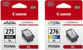 Canon - (4987C001) and Ink Retail Capacity -275 Black Color (4981C001) High -276 Canon Packaging Cartridges