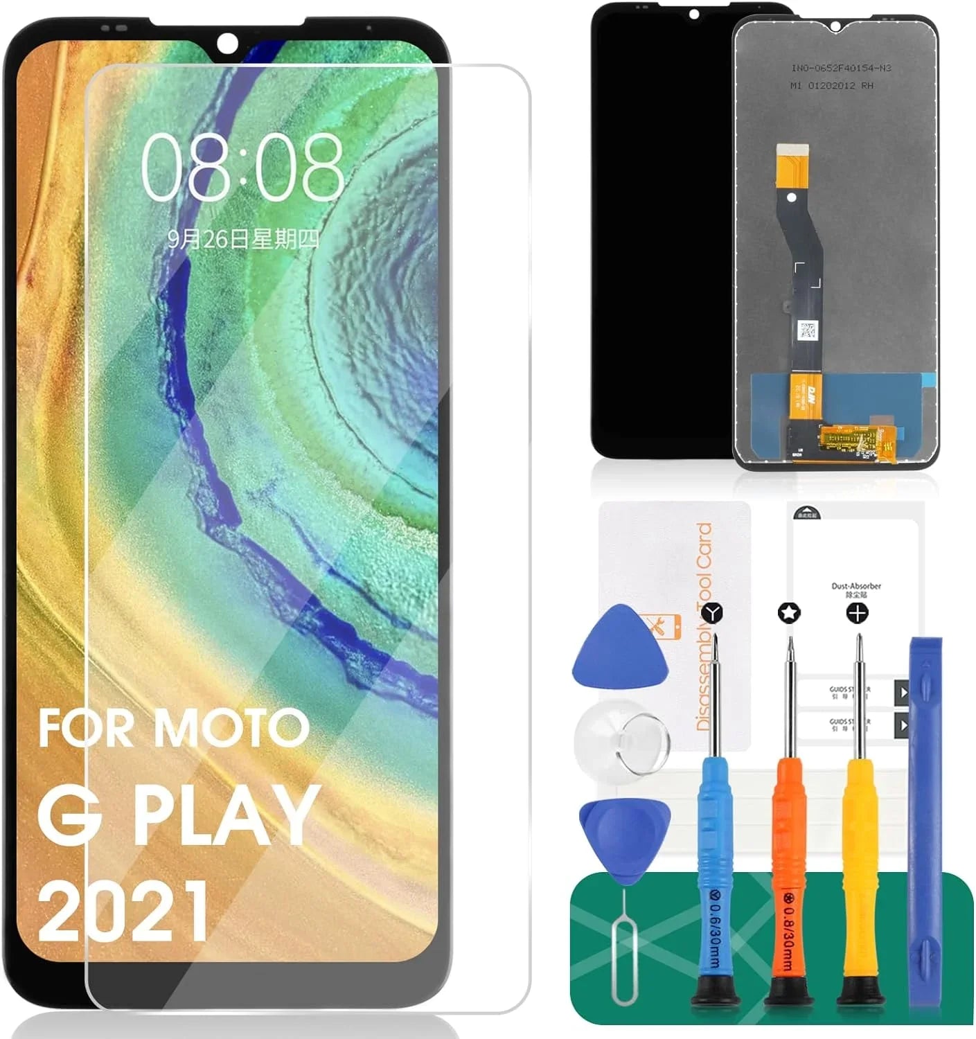 Touch Repair(Black) Moto XT2093-7 Play Motorola Glass Digitizer 6.5‘’ Screen for G XT2093DL Assembly 2021 Replacement XT2093-3 Display XT2093-6 XT2093