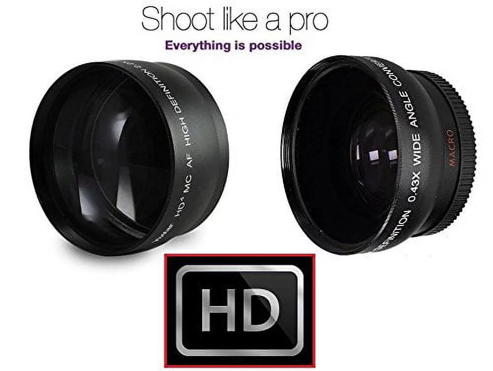 Telephoto Lumix For Fits) & Panasonic Lens -G7 (46mm Angle Set Wide -G7K Hi-Def