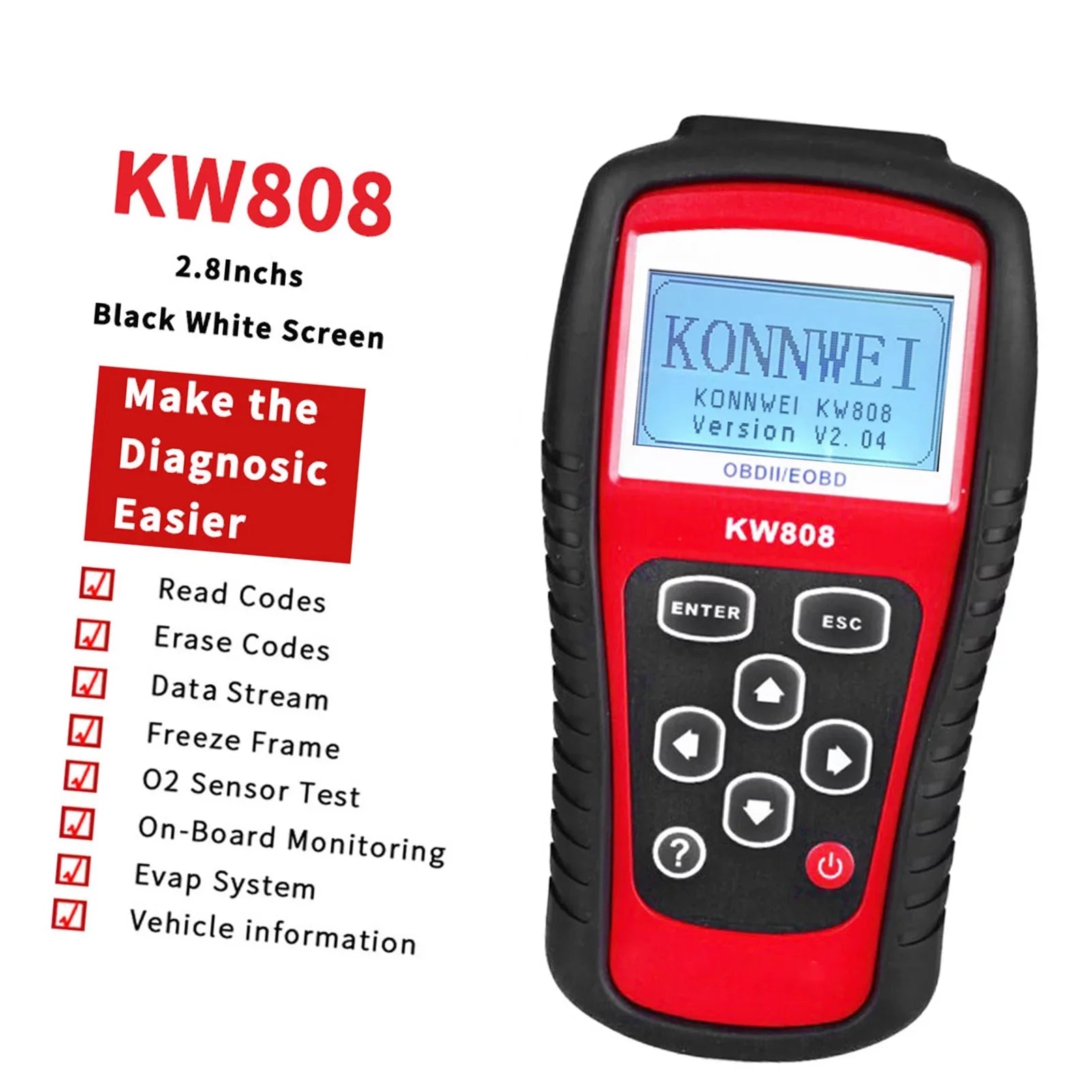 Decoder Code Auto Detection Reader and / Cars walmeck KW808