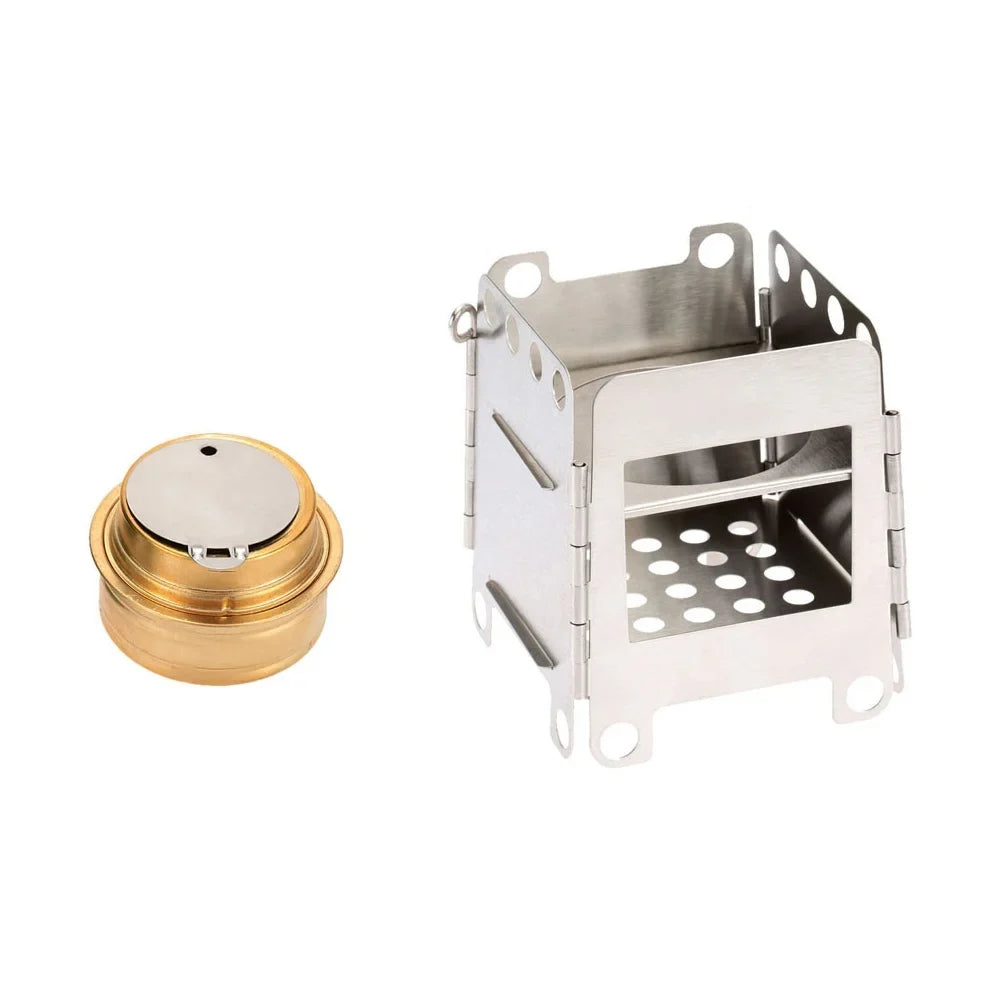 Wood Backpacking Camping Stove Stainless Steel and for Stove, Lixada Portable Picnics