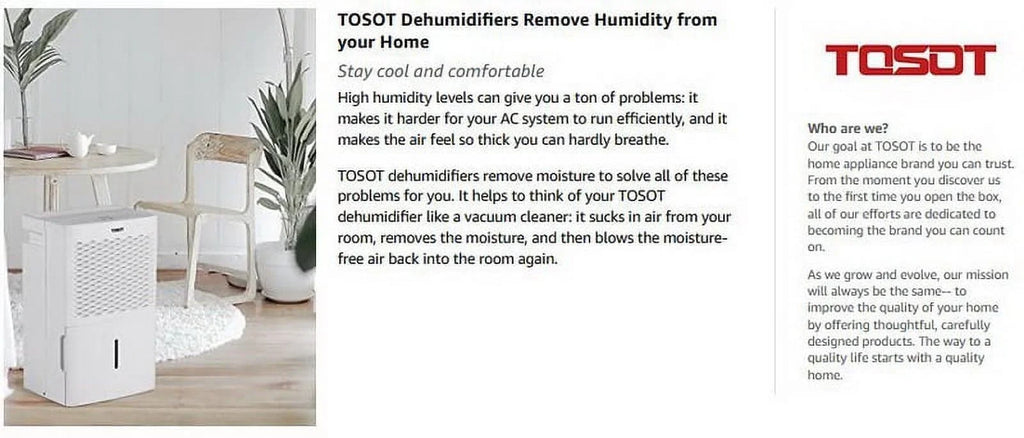 50 4500 Dehumidifier Pint Energy (OPEN Ft Sq Super Star TOSOT Quiet BOX) DI66