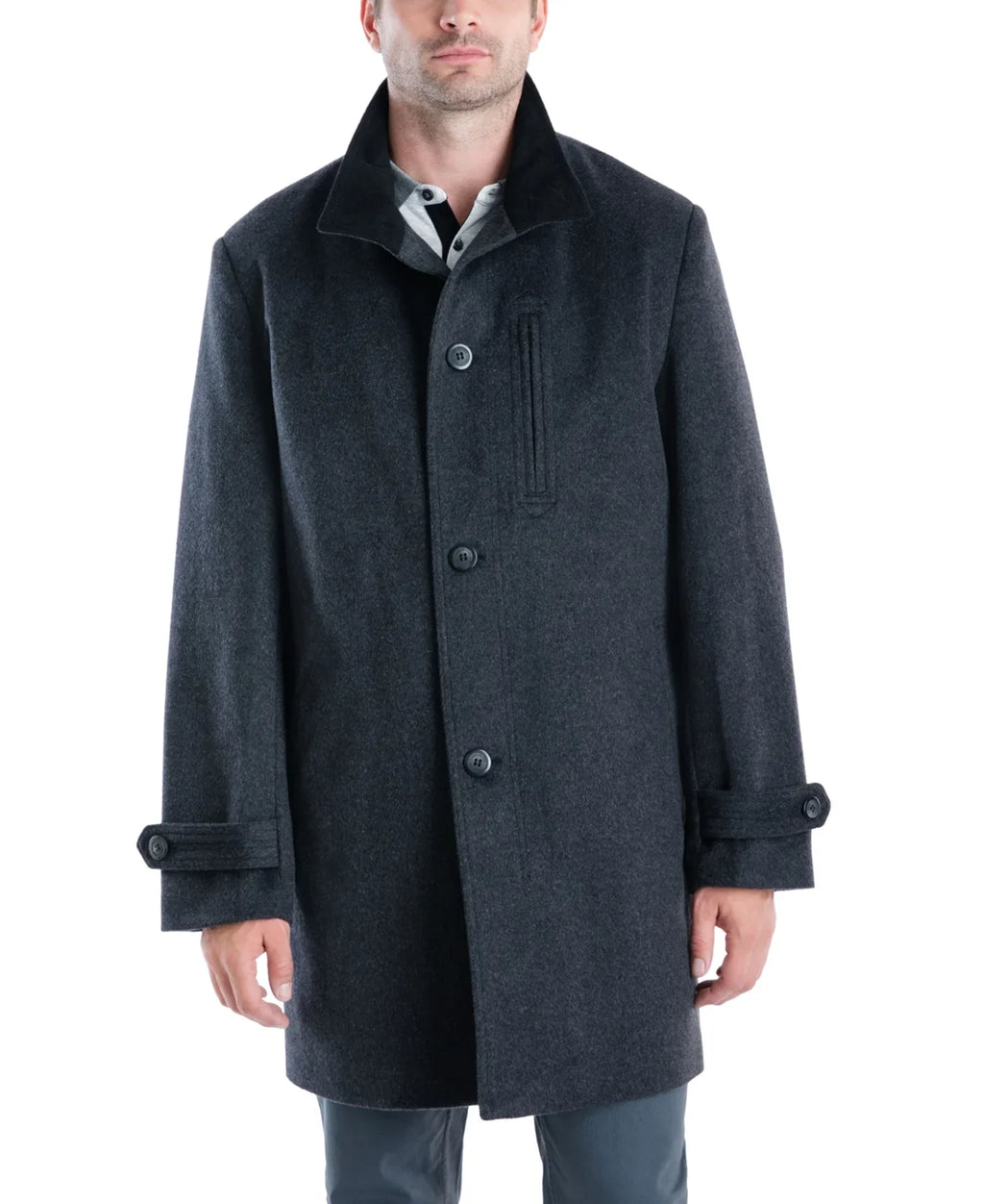 Gray, London Men's Overcoat, Fog Classic-Fit 38S Clark