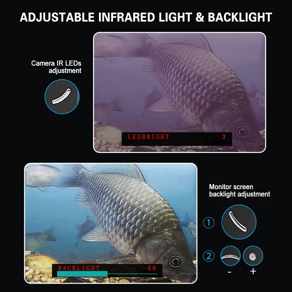 Sea Display Fishing Vessel 720P Finder Inch Lake with Ice Underwater Moistureproof 4.3 Fish Portable for Fishing