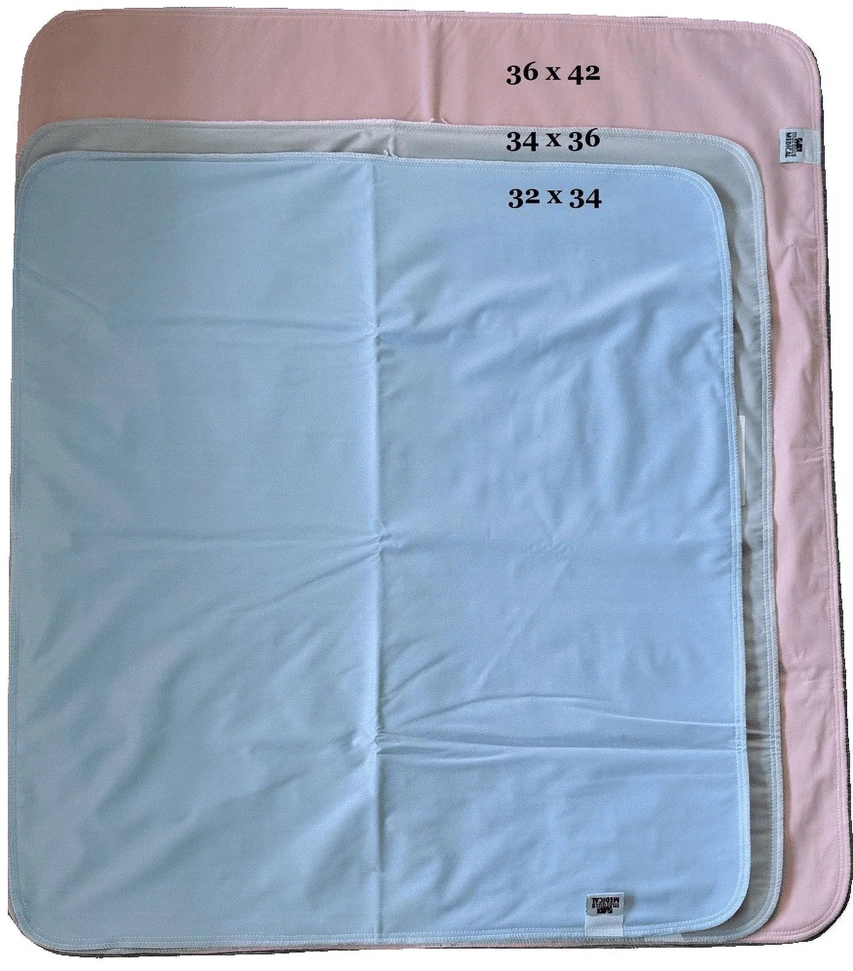 12 Pad - Incontinence for Pack Seniors Pink 36 Absorbent Bed 42 Reusable Protection x Underpad Children Moistureproof - Washable
