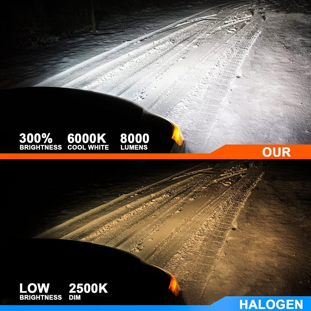 6pcs Light + 6000K 2013-2015, Bulbs Beam Low For Bulbs Mazda High H11 9005 -9 H11 Hedlight Fog