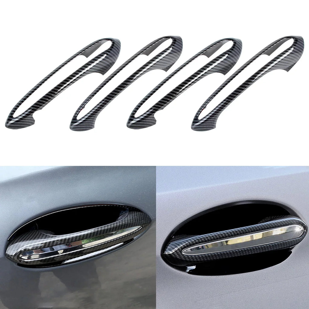 Xotic Style, Tech pieces) 1 Shield Fiber trims, 5 with Door Surround Handle Fits Exterior Set Series (4 G30 2018-up Carbon