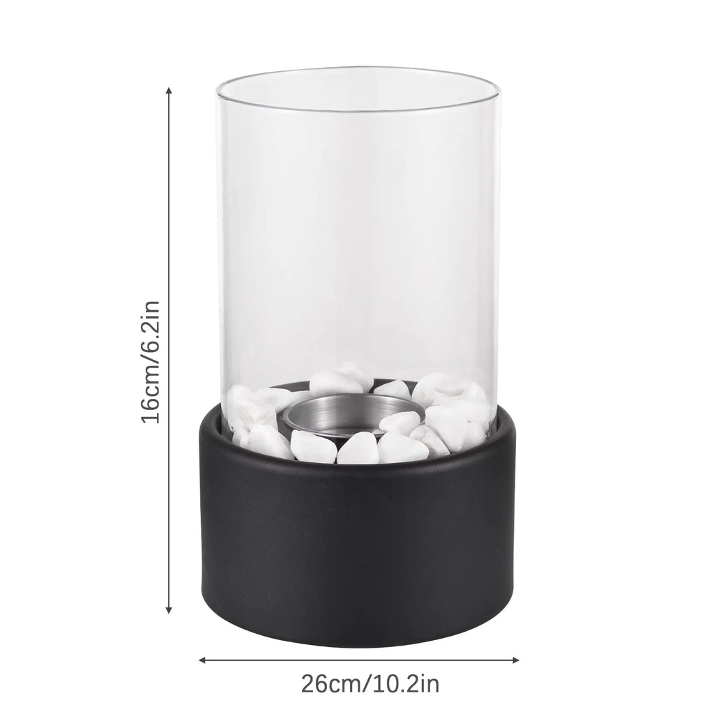 Fireplace Burning Gifts and Garden Bio Outdoor Balcony Smokeless Tabletop Indoor Bowl for Decor Time Fire Pit Fireplace Home Long Pot Bioethanol Birthday