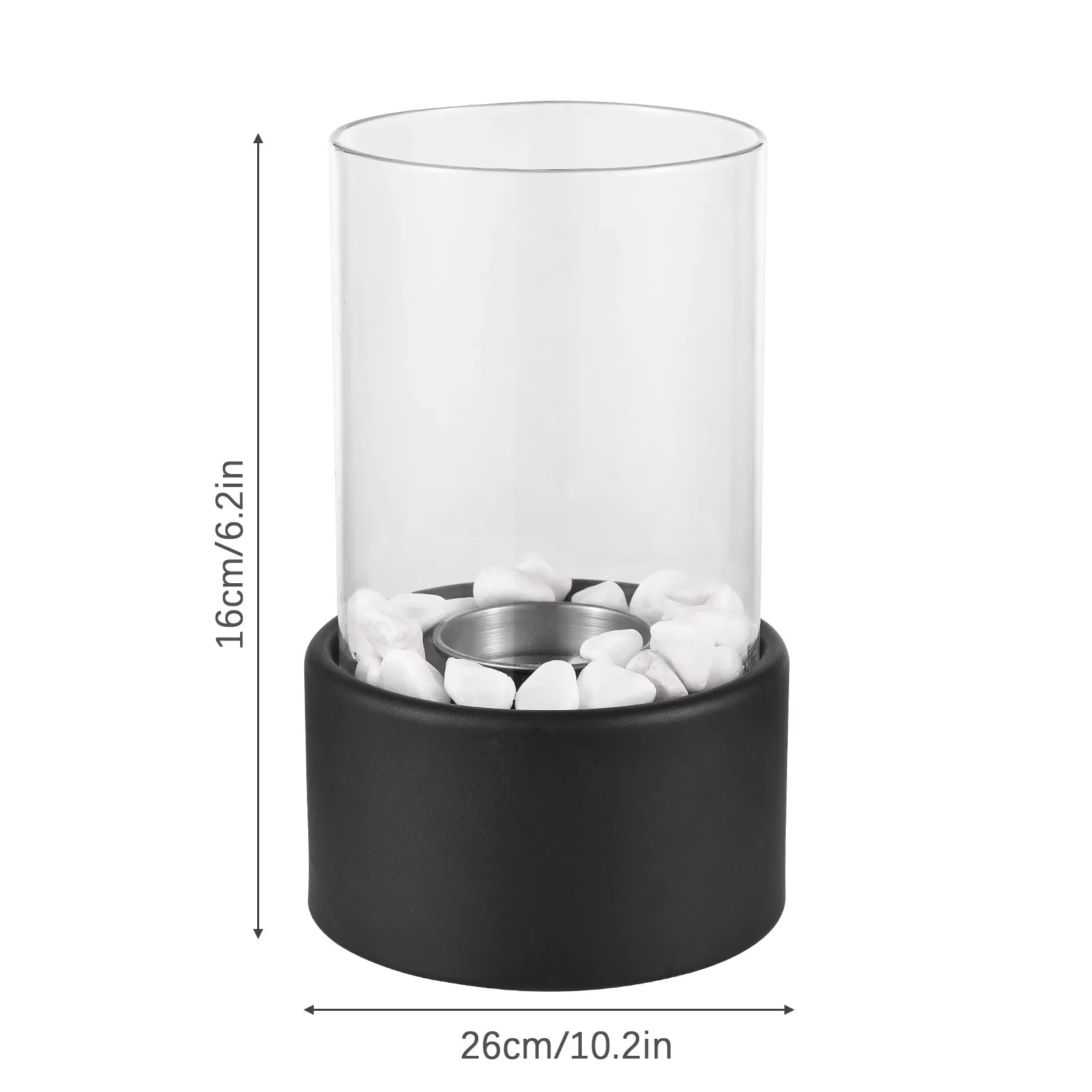 Fireplace Burning Gifts and Garden Bio Outdoor Balcony Smokeless Tabletop Indoor Bowl for Decor Time Fire Pit Fireplace Home Long Pot Bioethanol Birthday