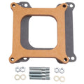 8724 Wood Laminate Carburetor Spacer Edelbrock Edelbrock Open 1/2 in Holley
