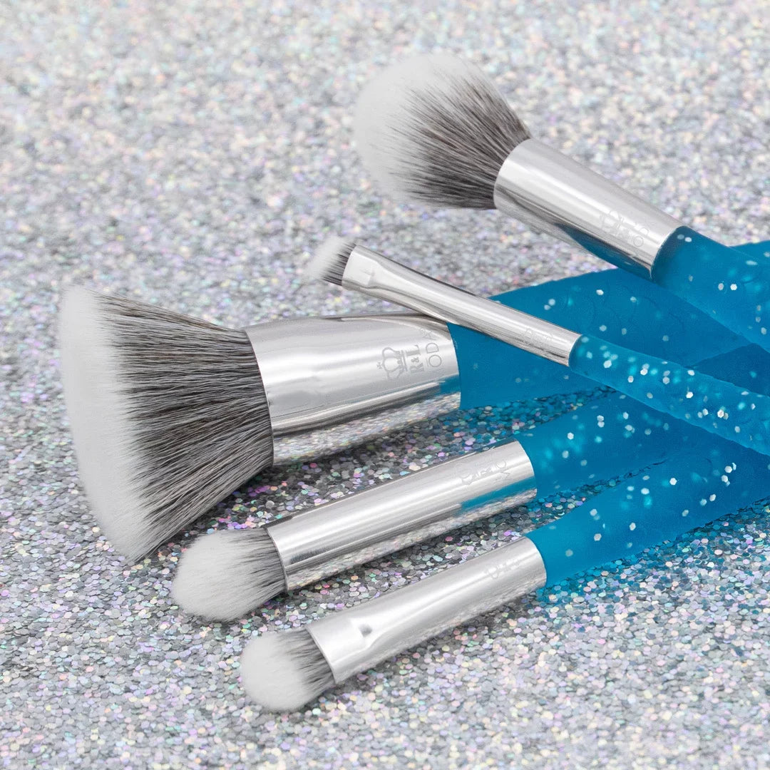Makeup Brush Moda Set, 6pc Small Accentuate, Shader, Mythical Fire Brushes Makeup Brush Crease and Blue Includes