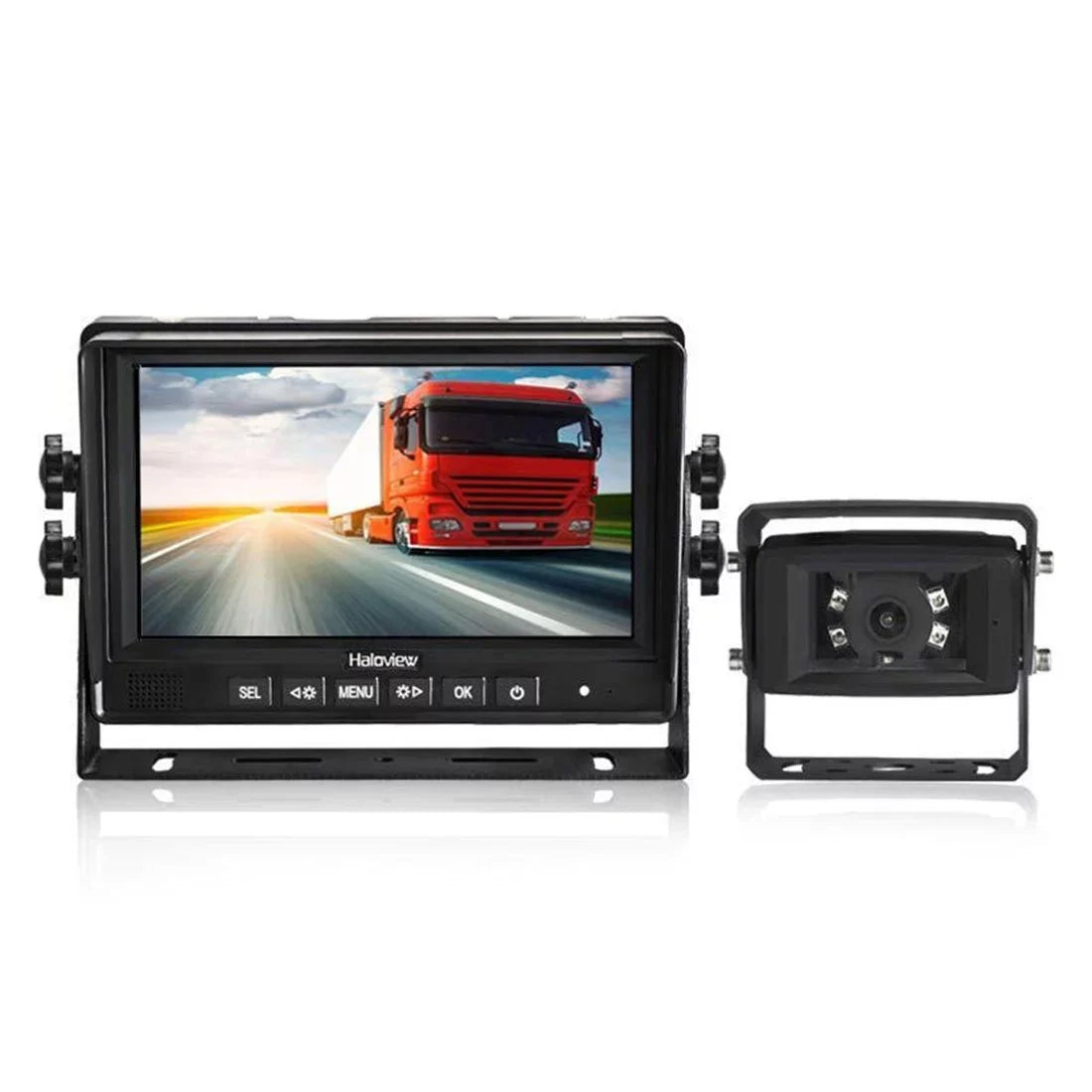Rear Reversing System Truck/Trailer/Bus//Pickups/Camper/Van/Farm MC7601 IP69K Machine Kit Haloview Car Moistureproof for Backup Camera Monitor 7'' Camera View and (MC7601)