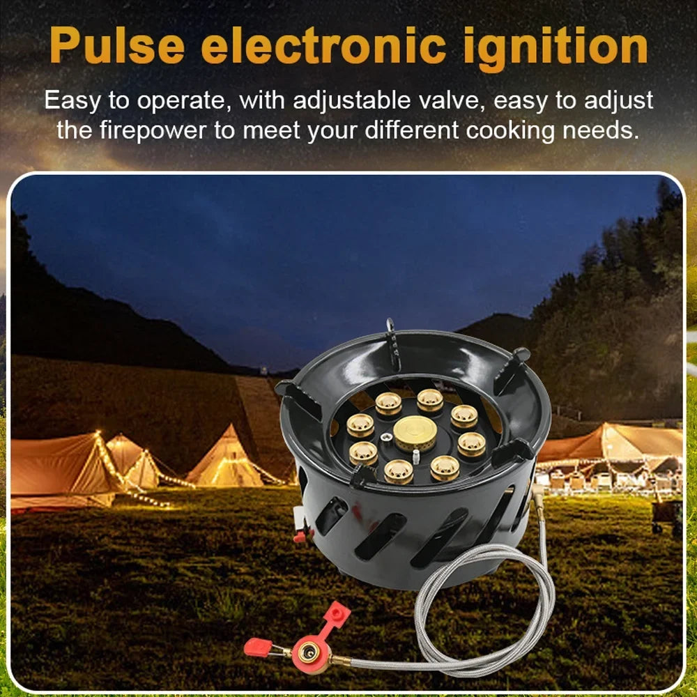 Stable 19800W Picnic, Performance Hiking Stove, Furnace for Windproof Gas Cooking, exterior Camping Stove