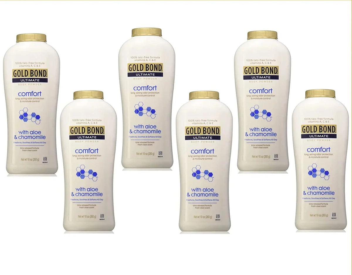 of 6) Ultimate Bond Gold Body oz. Powder Talc-Free Aloe Comfort 10.0 (Quantity
