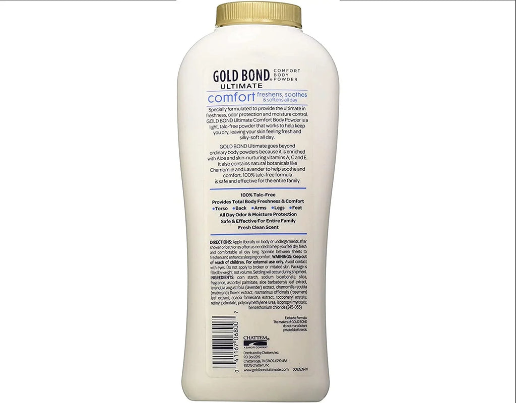 of 6) Ultimate Bond Gold Body oz. Powder Talc-Free Aloe Comfort 10.0 (Quantity