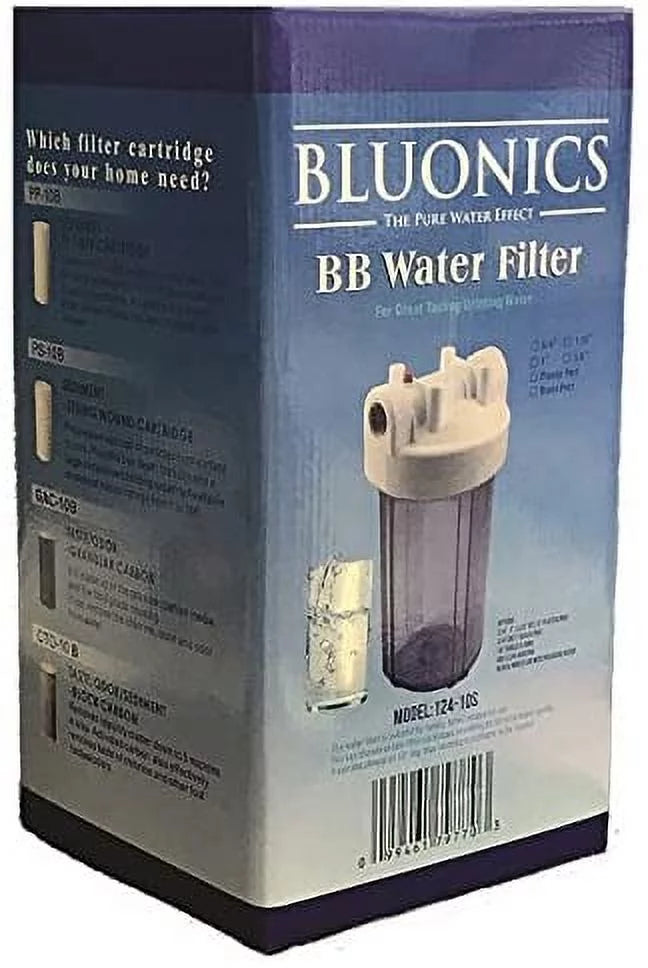 Big 5 liquid Block Blue Clear Blue Whole transparent Micron 10" Filter with Carbon House housing