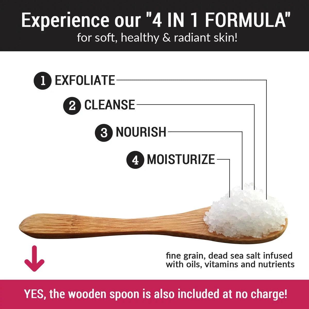 Nutrients Organic Organic + Loofah SCRUB JASMINE Large 16oz Spoon, Soap & With Wooden Bar Infused pureSCRUBS Premium Essential Pure Oils Sea Body & Mini BODY - Dead Exfoliating - FREE Scrub Salt Set