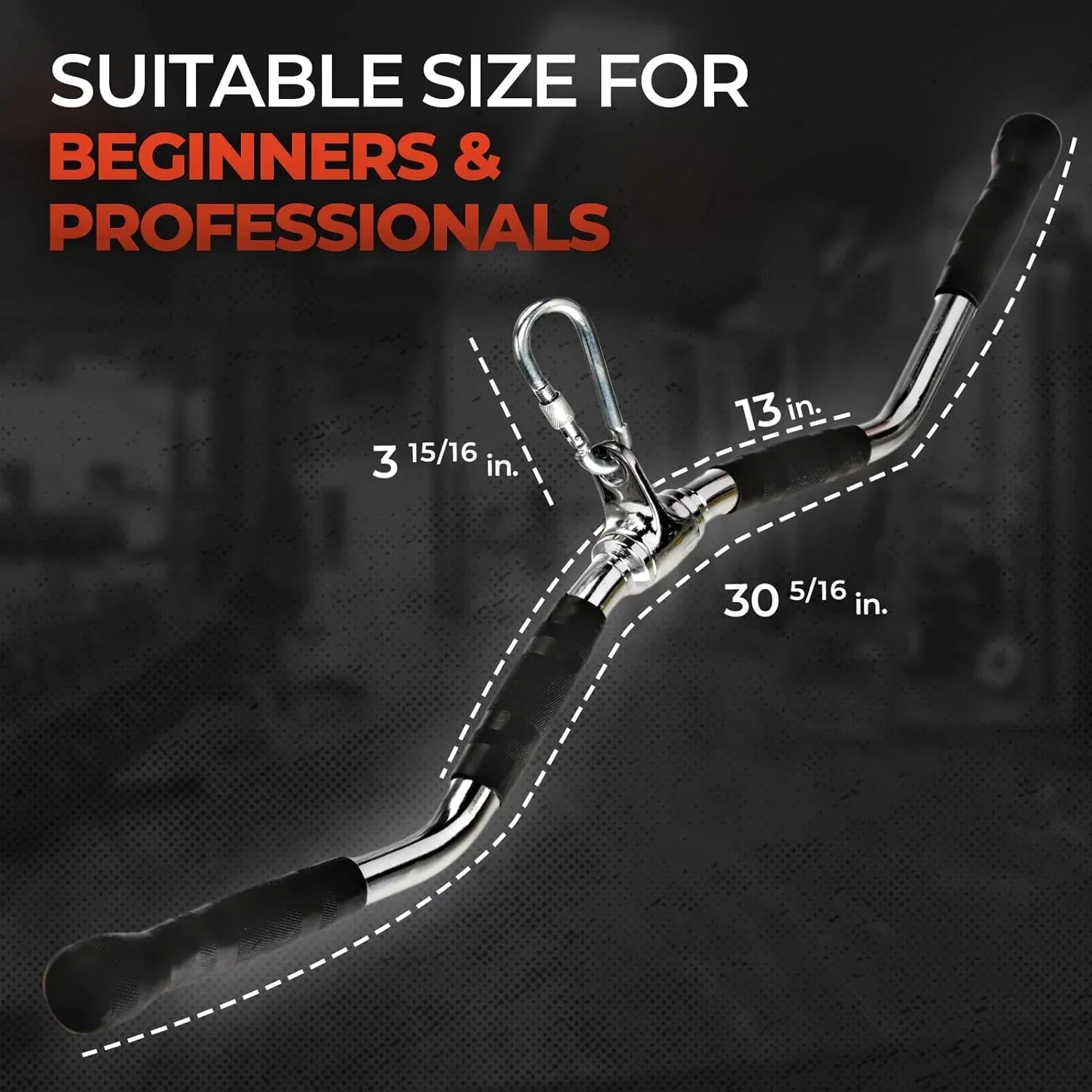 Attachment Handgrips Yes4All Pulldown Wide Handles/Curl Pull Attachments Rubber Grip Rubber Attachment Bar Press Gym Bar/Cable Equipment, Down with Down for