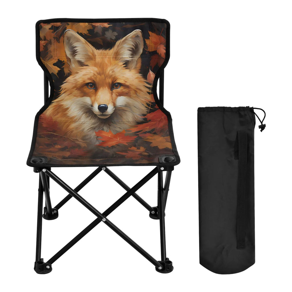 Lawn Beach Fox Chair Autumn Leaves with Bag Fishing in Folding Chair to Chair Camping 220LBS Carry Support Portable Outdoor Chair