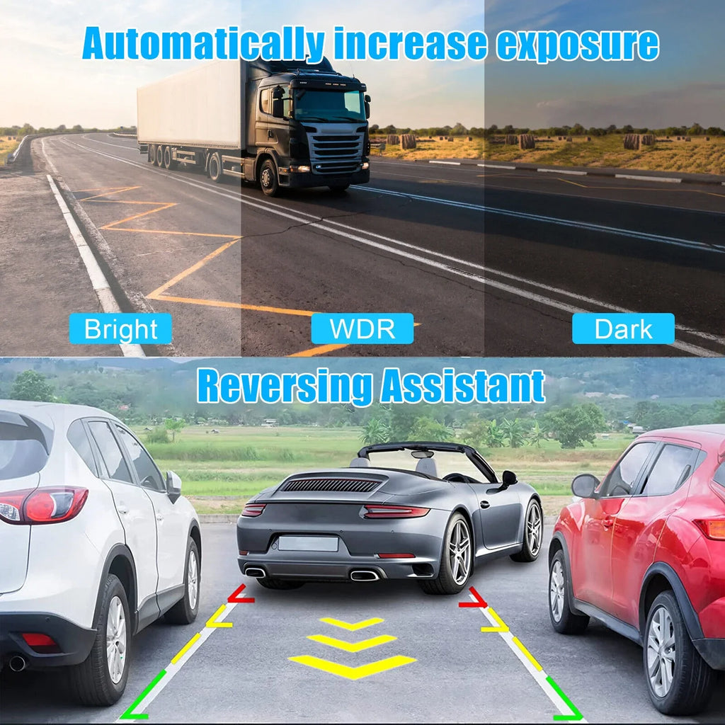 HD G-Sensor Camera View Front 2 1080P Dash Car Video DVR Recorder Lens Rear Cam
