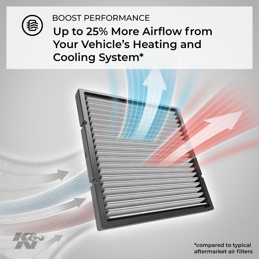 VF2047 Washable 2012-2018 Cabin Vehicle K&N and Filter: For Air Designed Reusable: Models, Volkswagen/Audi/Seat Select