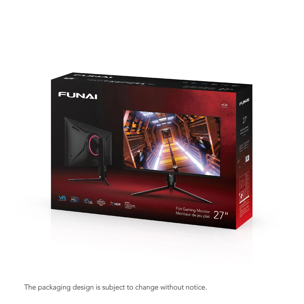 Funai FHD Premium 240Hz, Enabled (FGM-27F445) 1ms, VA, Gaming FreeSync™ AMD HDR, 27" Monitor