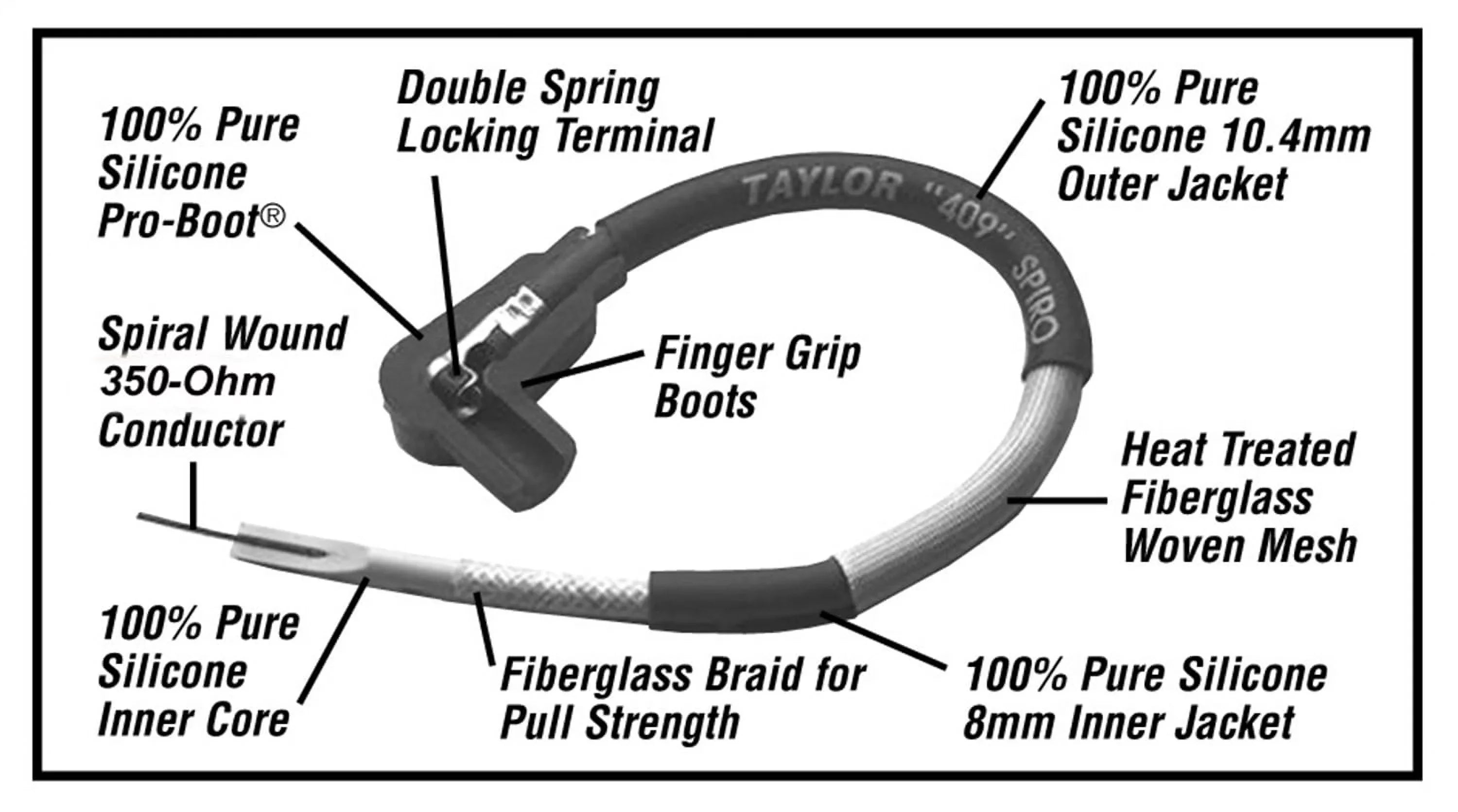 Fits/For Fits Ignition Spiro Wire Fits Pro 409 , Cable 2014 K1500 K1500 Camaro Taylor 2015-2018 10.4Mm select: Set 79261