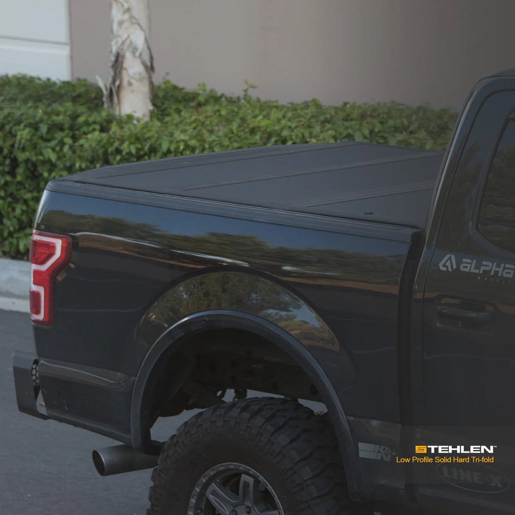 642167822394 Tri-Fold - Black New Low Shield Aluminum Ram Body Tonneau 2019-2022 For 1500 Stehlen Short Matte ( Bed Profile ) 5.7 68.4" Feet Style Hard